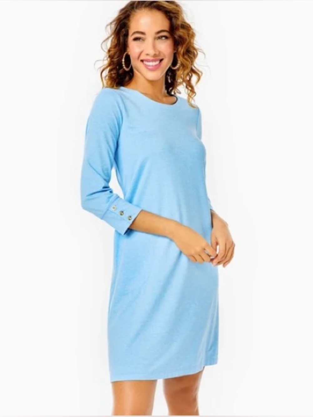 Lilly Pulitzer • SOLIA UPF 50+ DRESS, HEATHERED FRENCHIE BLUE